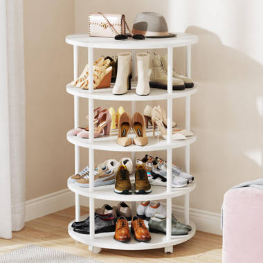 Floor to ceiling on sale revolving shoe rack